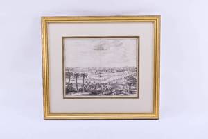 lot 110 image: Philip Baldaeus The City of Amadabath, 17th c. Map Engraving