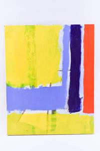 lot 115 image: Red Blue and Yellow Abstract Painting