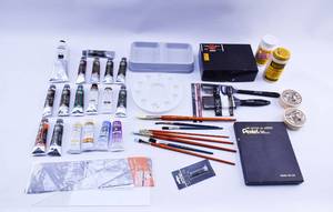 lot 119 image: Box of Paints and Paintbrushes