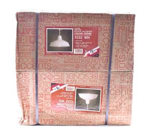 lot 46 image: Pair Timely Lighting Brand New in Box White Light Fixtures