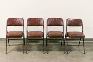 lot 401 image: 4 Vintage Samsonite Folding Chairs