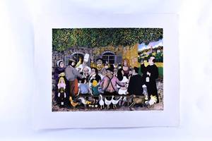 lot 66 image: Print of People Drinking Wine