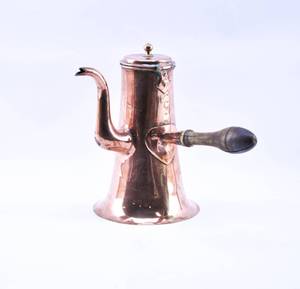 lot 91 image: Antique 19th c. Copper Chocolate Coffee Pot