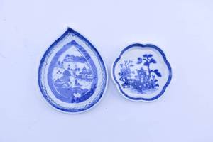 lot 213 image: 2 Antique 19th c. Chinese Export Dishes