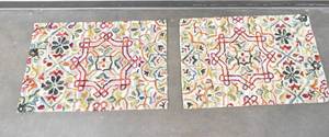 lot 197 image: Pair of Goodweave Modern Colorful Rugs