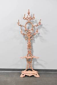 lot 7 image: Ornate Painted Cast Iron Hall Tree