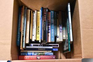 lot 309 image: Box of Assorted Books, History, Travel, More