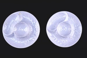lot 237 image: Pair of White Snack Serving Dishes