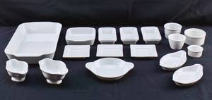 lot 241 image: 17 Pillivuyt France Porcelain Dishes