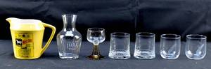 lot 244 image: 4 Bar Glasses & 3 Drinkware Accessories