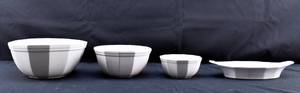lot 252 image: 4 White Ceramic Serving Dishes