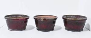 lot 172 image: Group of 3 Red Clay Outdoor Planters