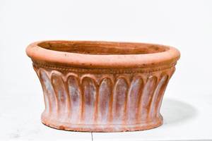 lot 191 image: Large Oval Outdoor Terracotta Pot