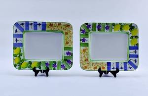 lot 219 image: Pair of Ancora Hand-painted Serving Trays