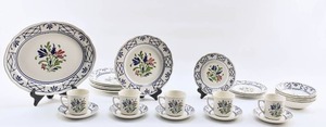 lot 277 image: 27pc. Johnson Brothers Provincial Pattern Dinnerware Set