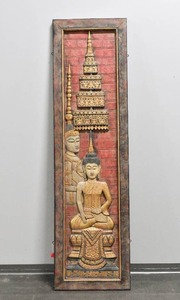 lot 3 image: Large Southeast Asian Architectural Panel