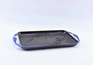lot 74 image: Blue Le Creuset Rectangular Grill Pan