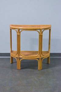 lot 130 image: Rattan Demilune Table