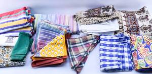 lot 369 image: Heaping Box of Table Linens