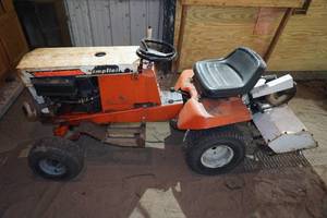 lot 2 image: Simplicity Home Utility Tractor with Tiller and Cutting Deck