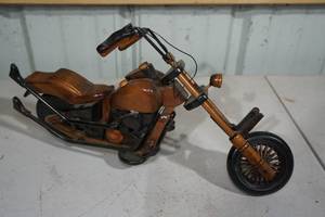 lot 54 image: Wood Motorcycle Model