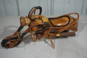 lot 55 image: Wood Motorcycle Model