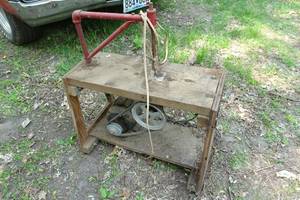 lot 122 image: Homemade Belt Drive Scroll Saw