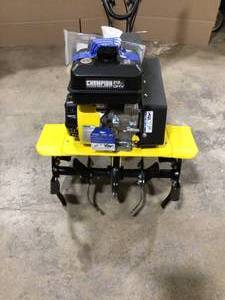 lot 1 image: Champion Power Equipment 22 in. 212cc 4-Stroke Gas Garden Front Tine Tiller with Forward and Reverse Customer Returns See Pictures