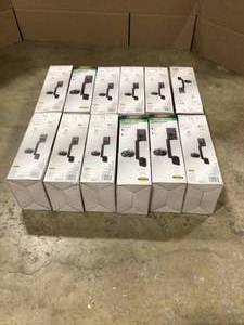 lot 10 image: Lot of Defiant Vancouver Matte Black Entrance Door Handleset with Hartford Interior Knob   Customer Returns See Pictures