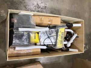 lot 19 image: Champion Power Equipment 19 in. 212cc 4-Stroke Gas Garden Counter Rotating Rear Tine Tiller with Self-Propelled Agricultural Tires Customer Returns See Pictures