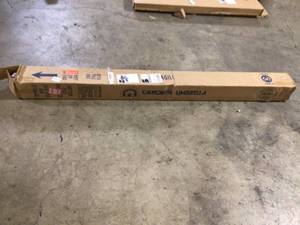 lot 38 image: California Umbrella 11 ft. Aluminum Collar Tilt Double Vented Patio Umbrella in Taupe Pacifica  Customer Returns See Pictures