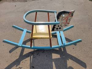 lot 34 image: Childrens Rocking Horse 1950s