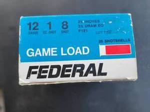 lot 2 image: Federal Game Load 12 Gauge 1oz 8Shot