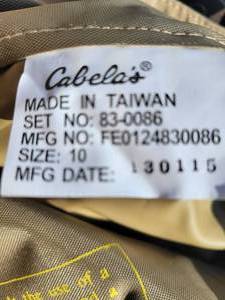 lot 103 image: Cabelas Classic Series II Neoprene Boot-Foot Waders for Men