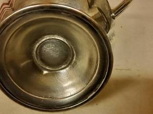 lot 158 image: Silver sugar  holder with makers mark.