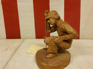 lot 161 image: Hand carved golfer