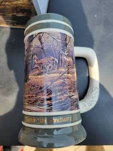 lot 66 image: Terry Redlin  Leaving The Sanctuary Collector Stein Series By Miller Beer