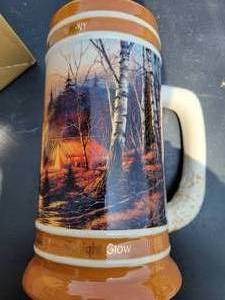 lot 21 image: Terry Redlin Twilight Glow Collector Stein Series By Miller Beer