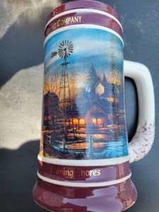 lot 49 image: Terry Redlin Evening Chores Collector Stein Series By miller Beer