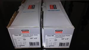 Heavy duty screw anchors � in. x 8 in. (2)