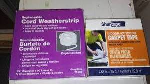 Carpet tape and weather strip