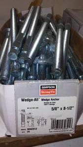 Wedge anchor bolts