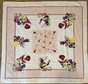 lot 15 image: Vintage Black Americana Table Cloth