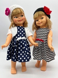 lot 87 image: Vintage Giggles Dolls - Black & Blue