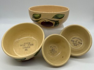 lot 123 image: Vintage Watts Ware Advertising Bowls