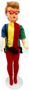 lot 34 image: Vintage IDEAL TAMMY doll in Pizza Party Outfit & Friend