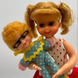 lot 3A image: Vintage 1960s BUFFY & MRS. BEASLEY miniature dolls