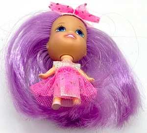 lot 112 image: PERRIE PEPPERMINT PRETT PERFUME, LUCKEY LOCKEY LOTTIE,  BARBIE TRACY TRIKEDIDDLE Liddle Kiddle Dolls