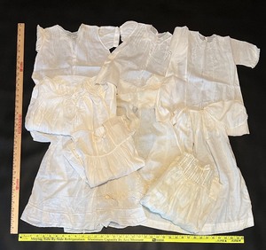 lot 185 image: 9 Vintage Antique Christening Gowns