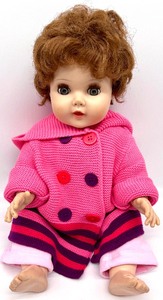 lot 224 image: AMERICAN CHARACTER doll with Rustic Wooden Doll Chair
